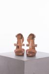 Prada Leather T-strap sandals in camel