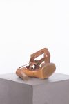 Prada Leather T-strap sandals in camel