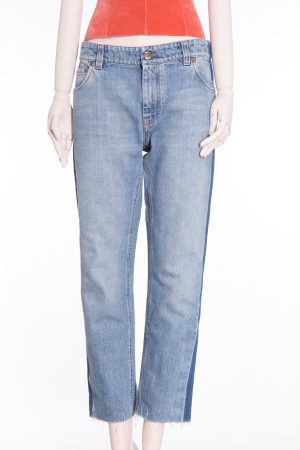 Brunello Cucinelli Cropped jeans with contrast side panels