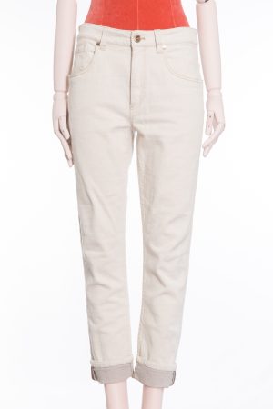 Brunello Cucinelli  Cropped jeans in light grey