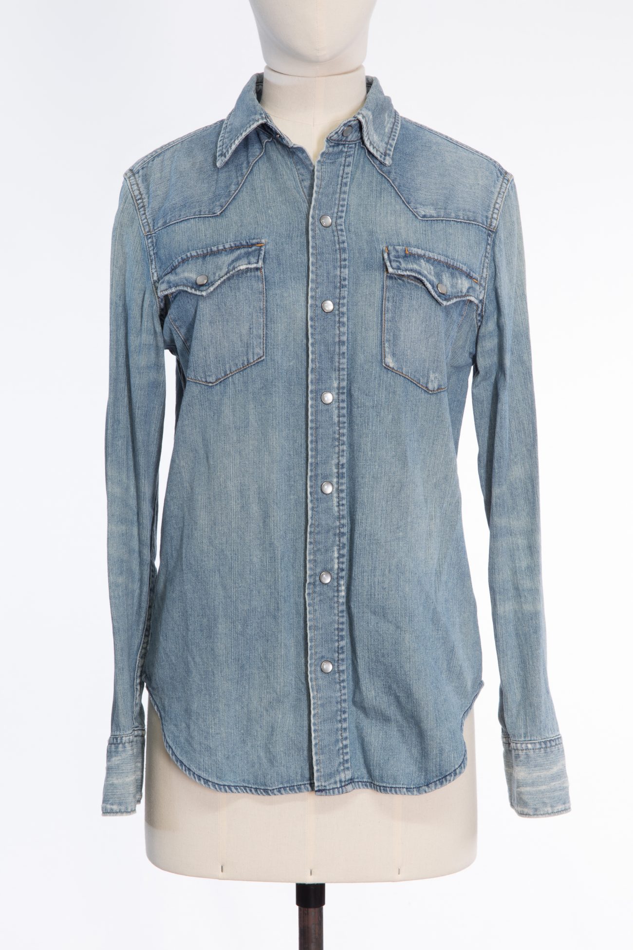 Ralph Lauren Washed denim shirt with pearlized snaps