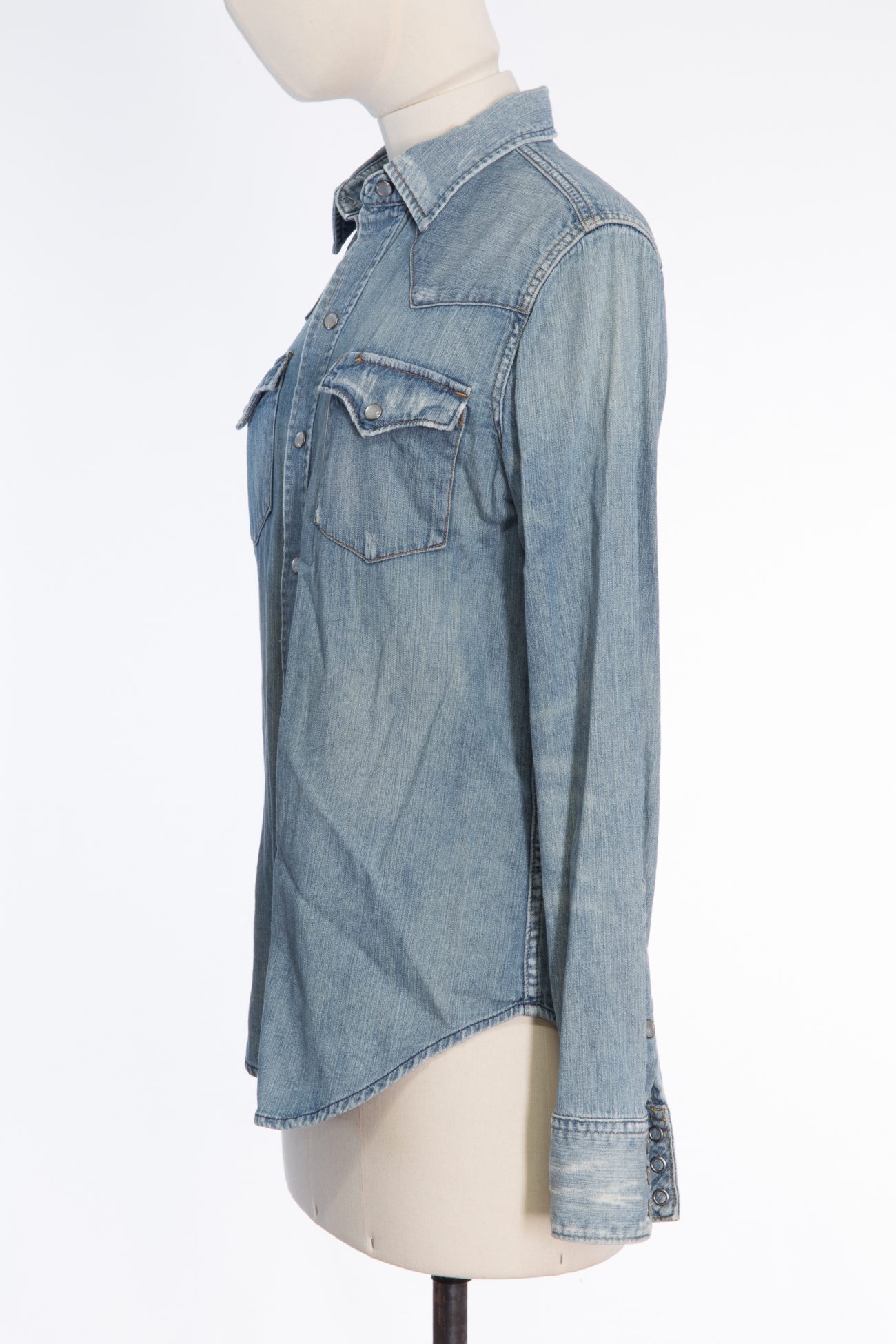 Ralph Lauren Washed denim shirt with pearlized snaps