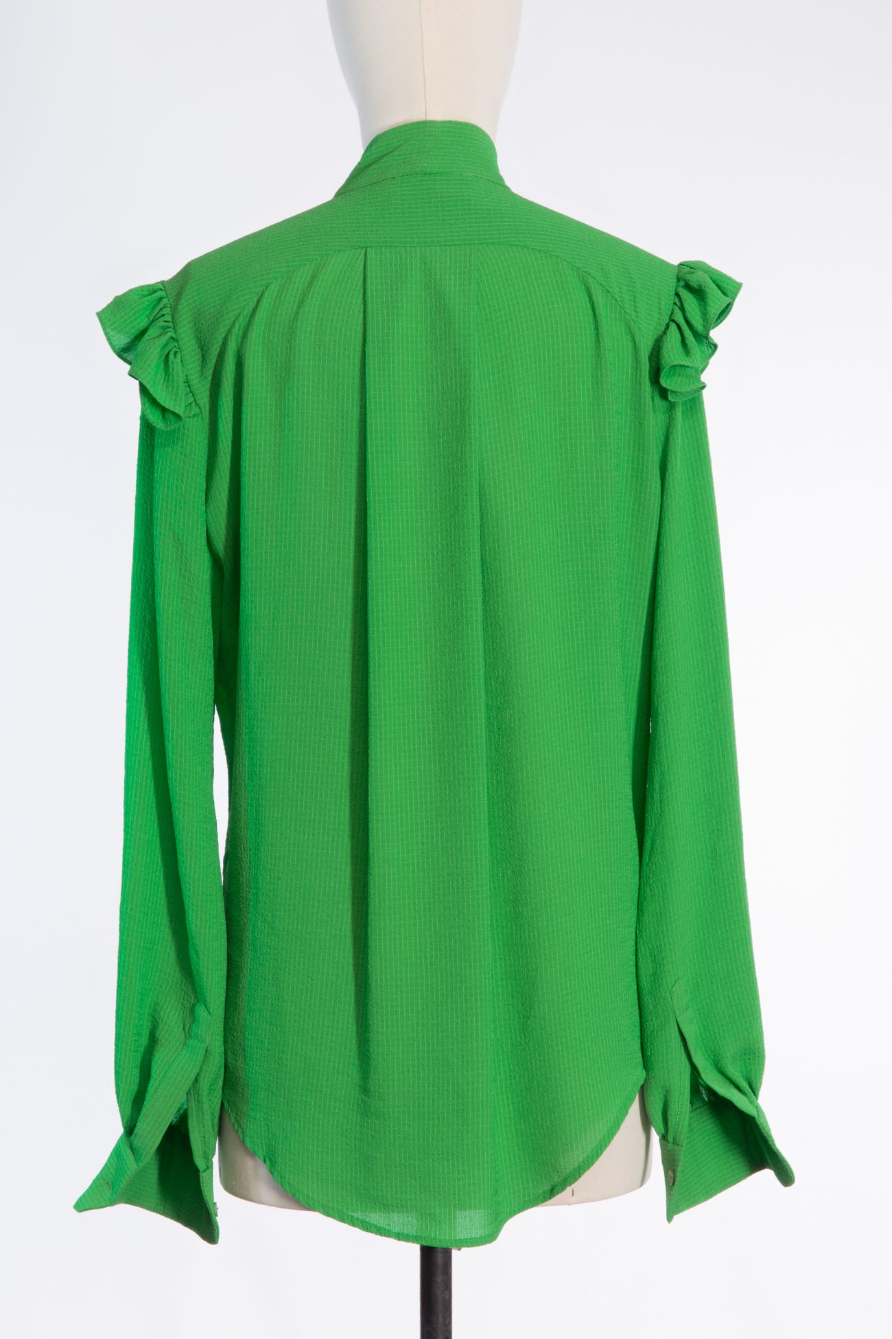 Preen by Thornton Bregazzi Feminine Blouse with Shoulder Ruffles and tie neck