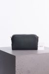 Christian Dior Black grained calfskin caro double pouch