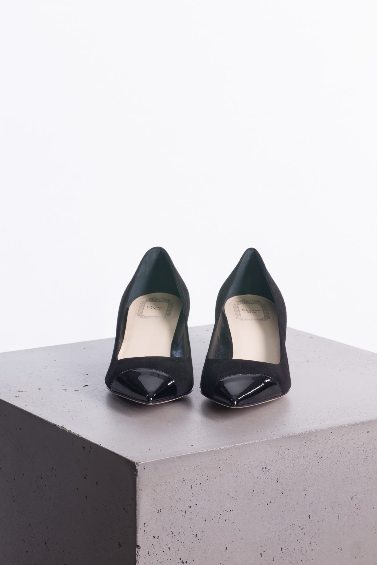 Christian Dior Suede & patent leather pumps