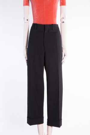 Chloe Cropped wool trousers with pressed creases