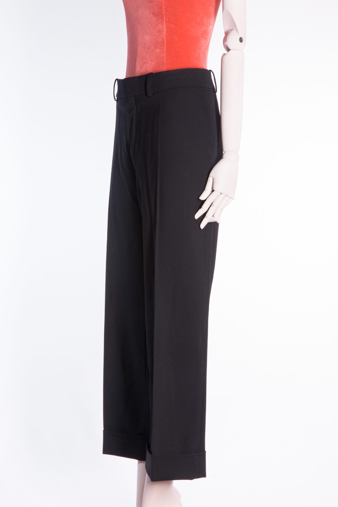 Chloe Cropped wool trousers with pressed creases