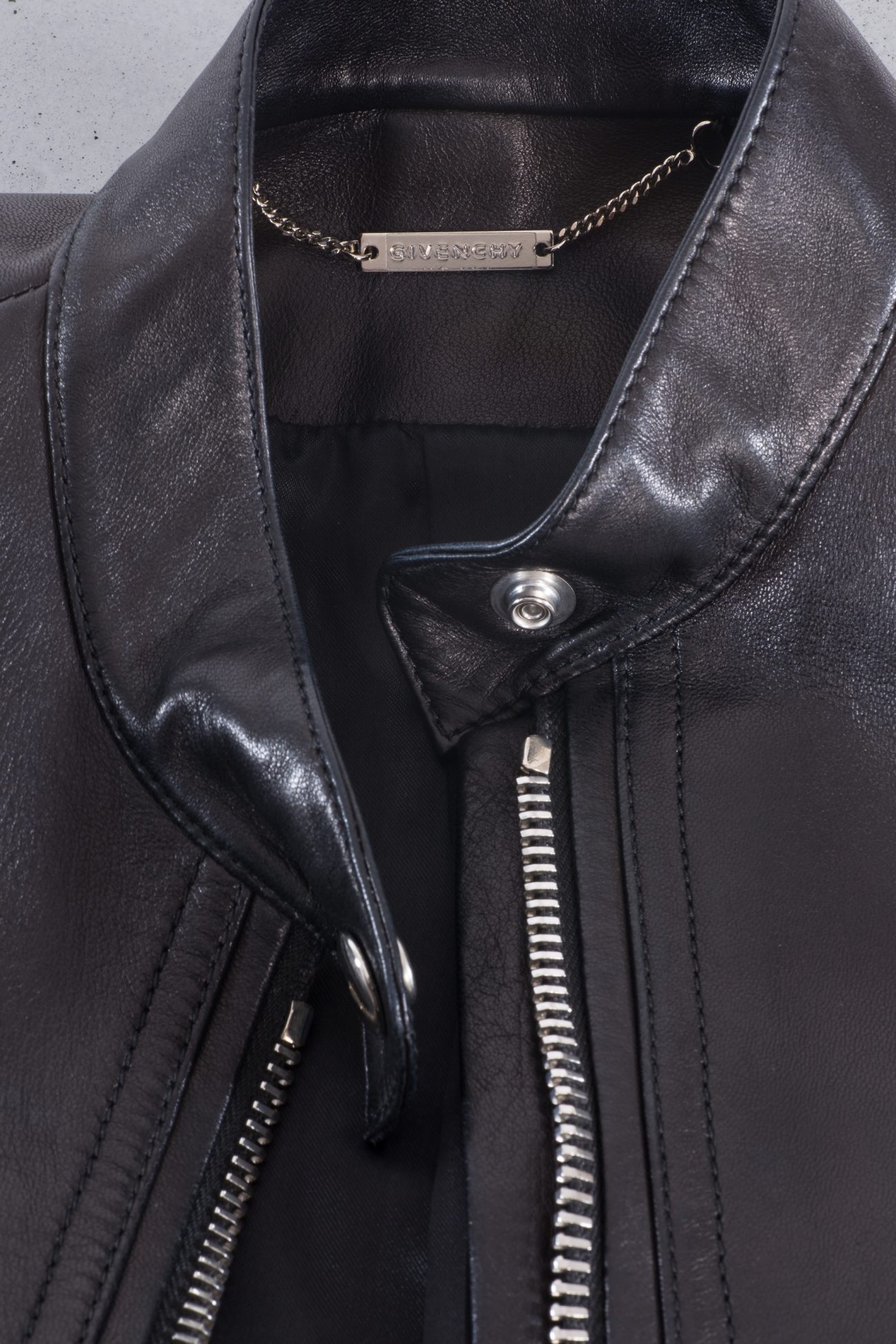 Balmain Cropped leather biker jacket
