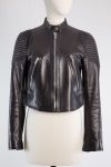 Balmain Cropped leather biker jacket