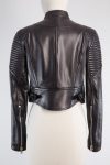 Balmain Cropped leather biker jacket