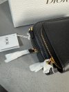 Christian Dior Black grained calfskin caro double pouch