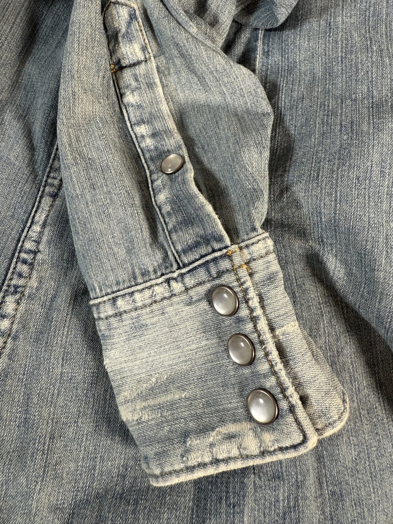 Ralph Lauren Washed denim shirt with pearlized snaps
