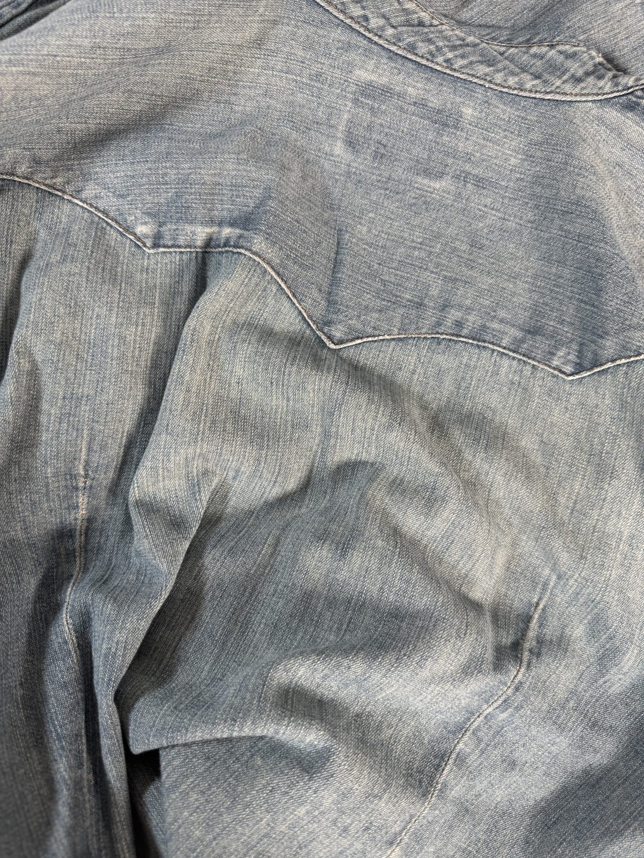 Ralph Lauren Washed denim shirt with pearlized snaps
