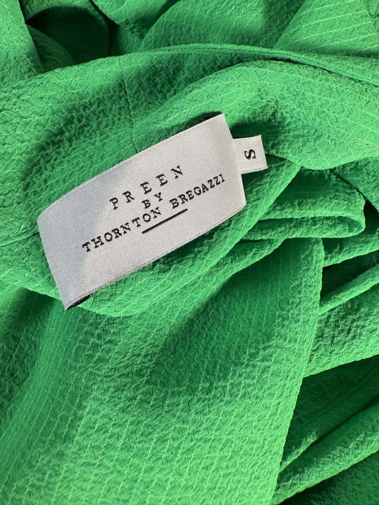 Preen by Thornton Bregazzi Feminine Blouse with Shoulder Ruffles and tie neck