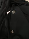 Chane lTimeless black coat-cardigan with iconic chain accents