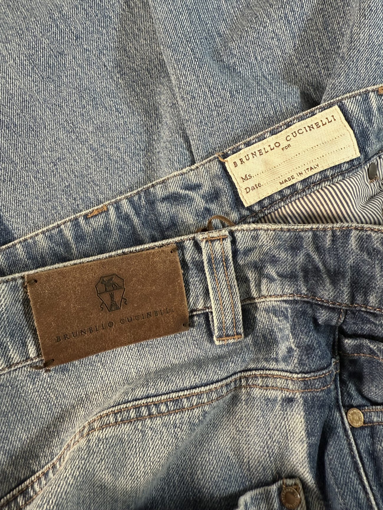 Brunello Cucinelli Cropped jeans with contrast side panels