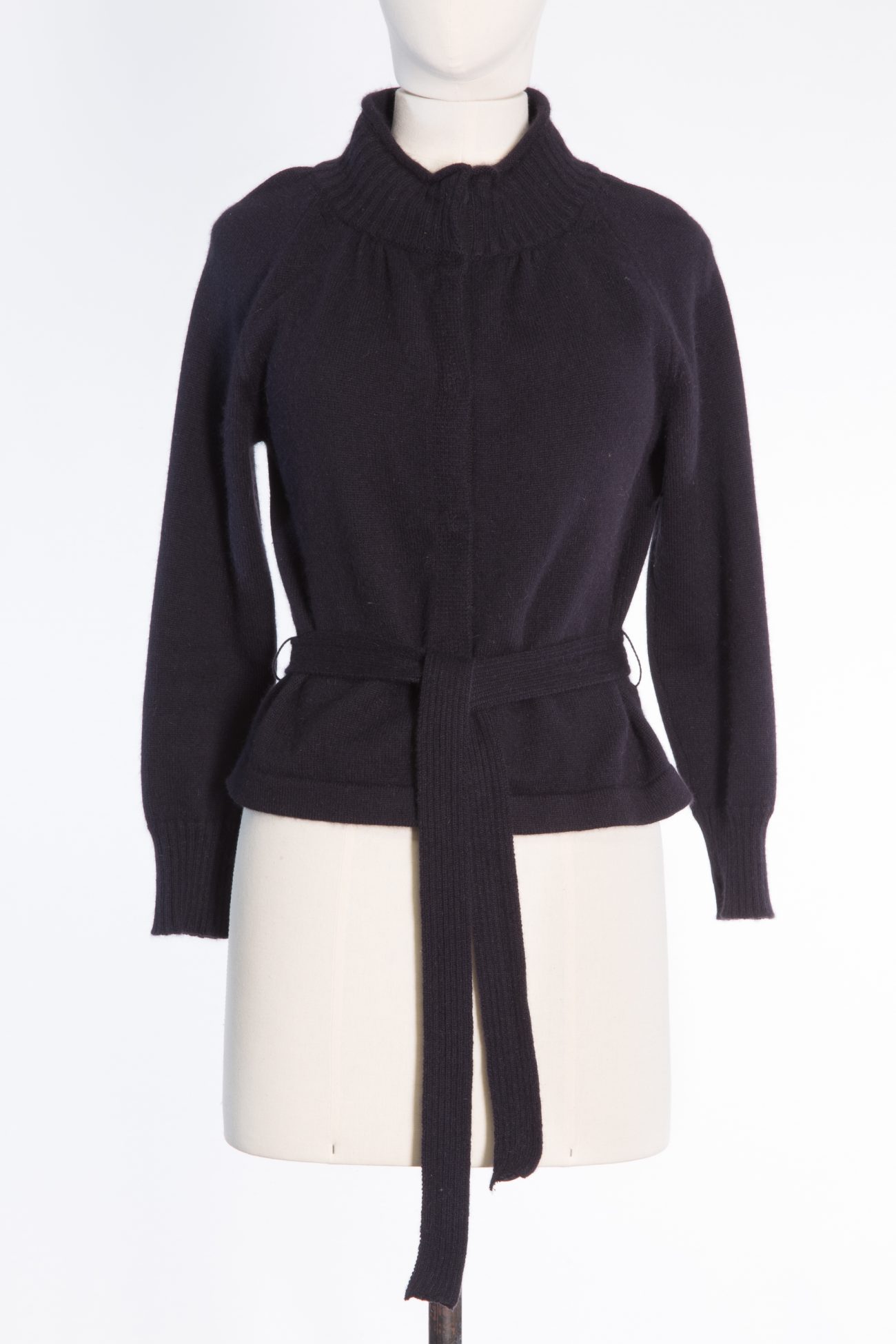 Piazza Sempione Angora and Silk Belted Cardigan