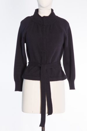 Piazza Sempione Angora and Silk Belted Cardigan