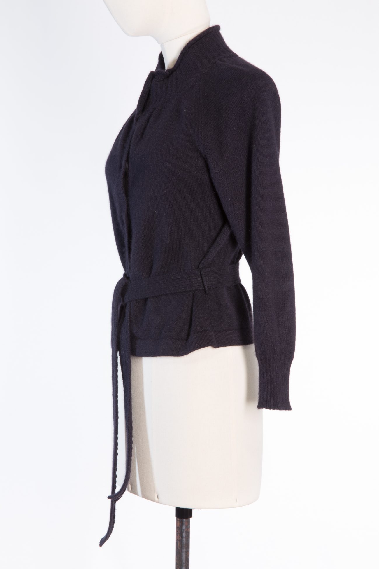 Piazza Sempione Angora and Silk Belted Cardigan