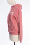 Celine Pink hoodie with white logo & kangaroo pocket