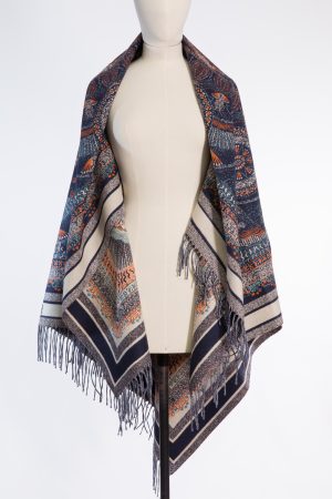 Christian Dior Multicolor Wool Shawl (137 × 143 cm)