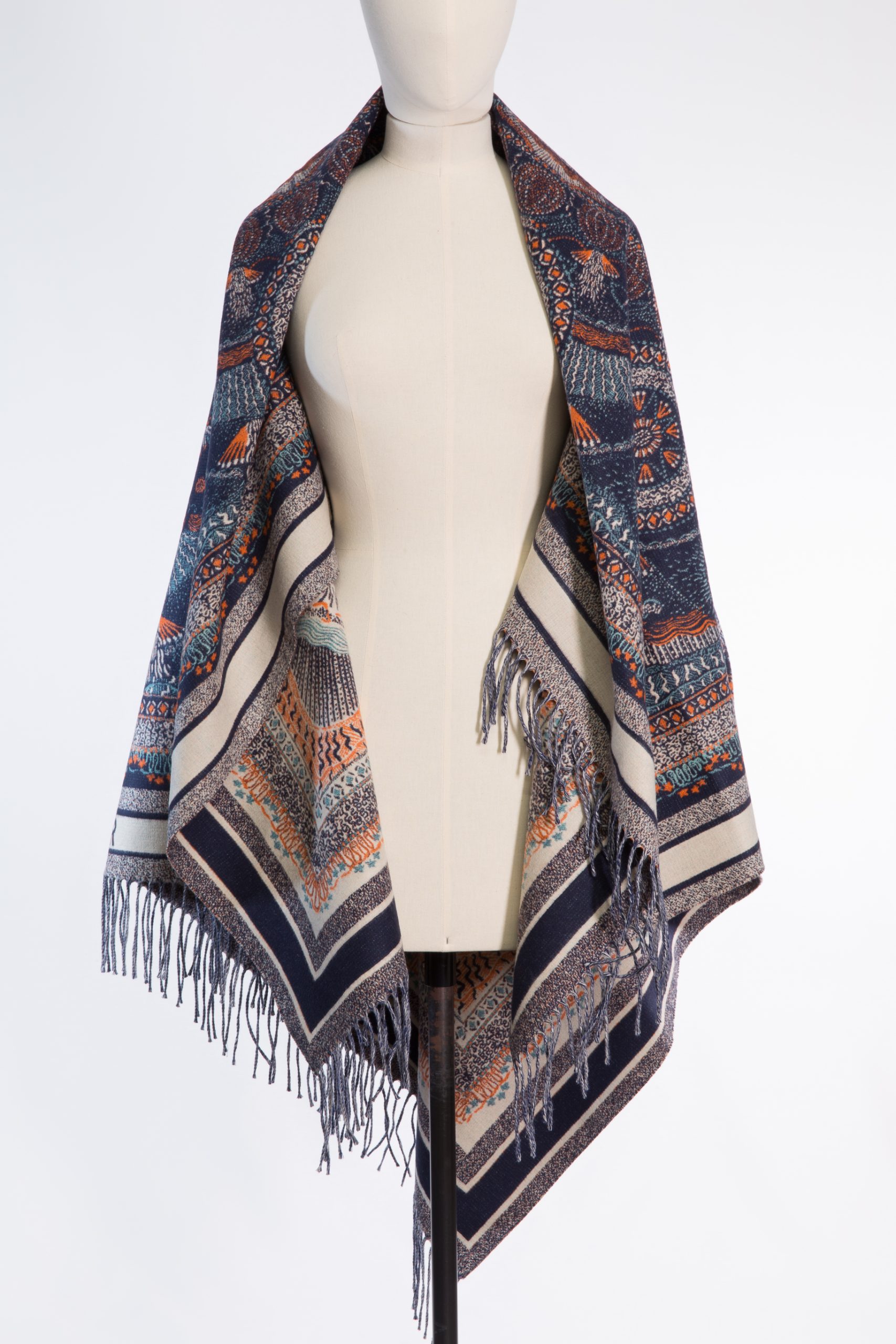 Christian Dior Multicolor Wool Shawl (137 × 143 cm) Christian Dior Multicolor Wool Shawl (137 × 143 cm)