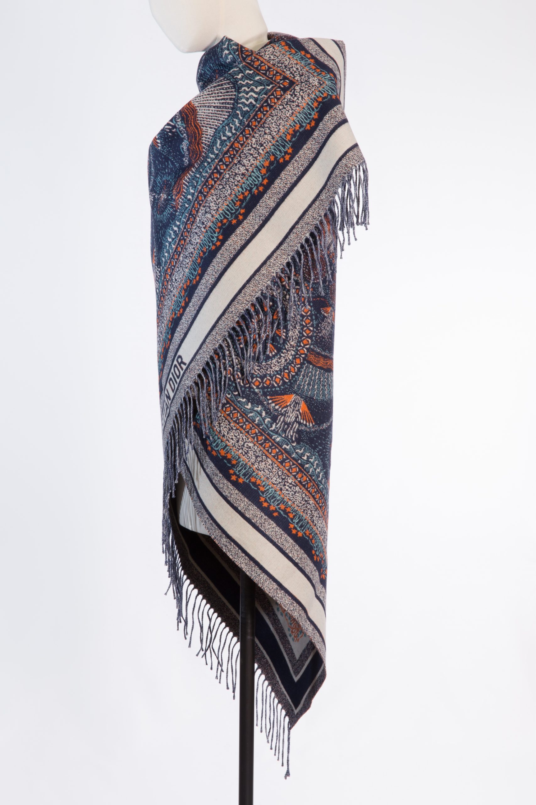 Christian Dior Multicolor Wool Shawl (137 × 143 cm) Christian Dior Multicolor Wool Shawl (137 × 143 cm)