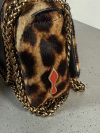 Christian Louboutin Leopard Mini Clutch with Golden Bow