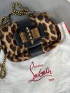 Christian Louboutin Leopard Mini Clutch with Golden Bow