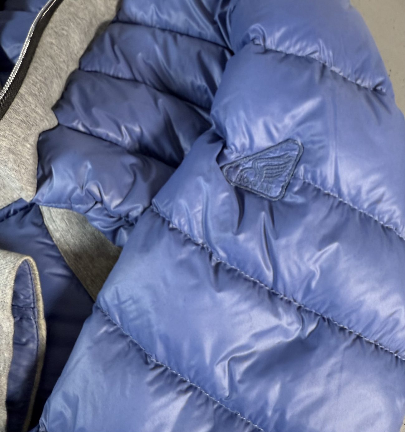 Hogan Lightweight Down Jacket in Cornflower Blue