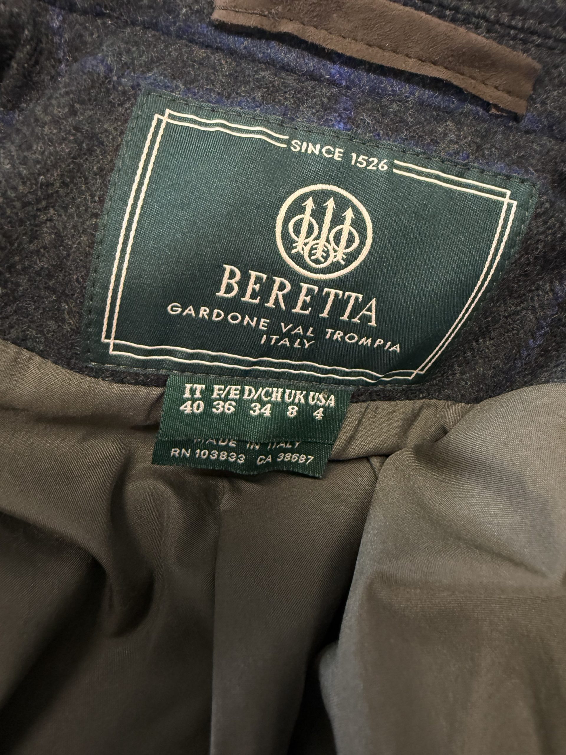 Beretta Khaki-Green Checked Jacket Beretta Khaki-Green Checked Jacket