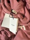 Celine Pink hoodie with white logo & kangaroo pocket