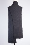 CELINE Asymmetric Ribbed Sleeveless Turtleneck Sweater CELINE Asymmetric Ribbed Sleeveless Turtleneck Sweater