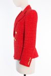 Classic Tailored Balmain Blazer in a Rare Brick-Red Hue