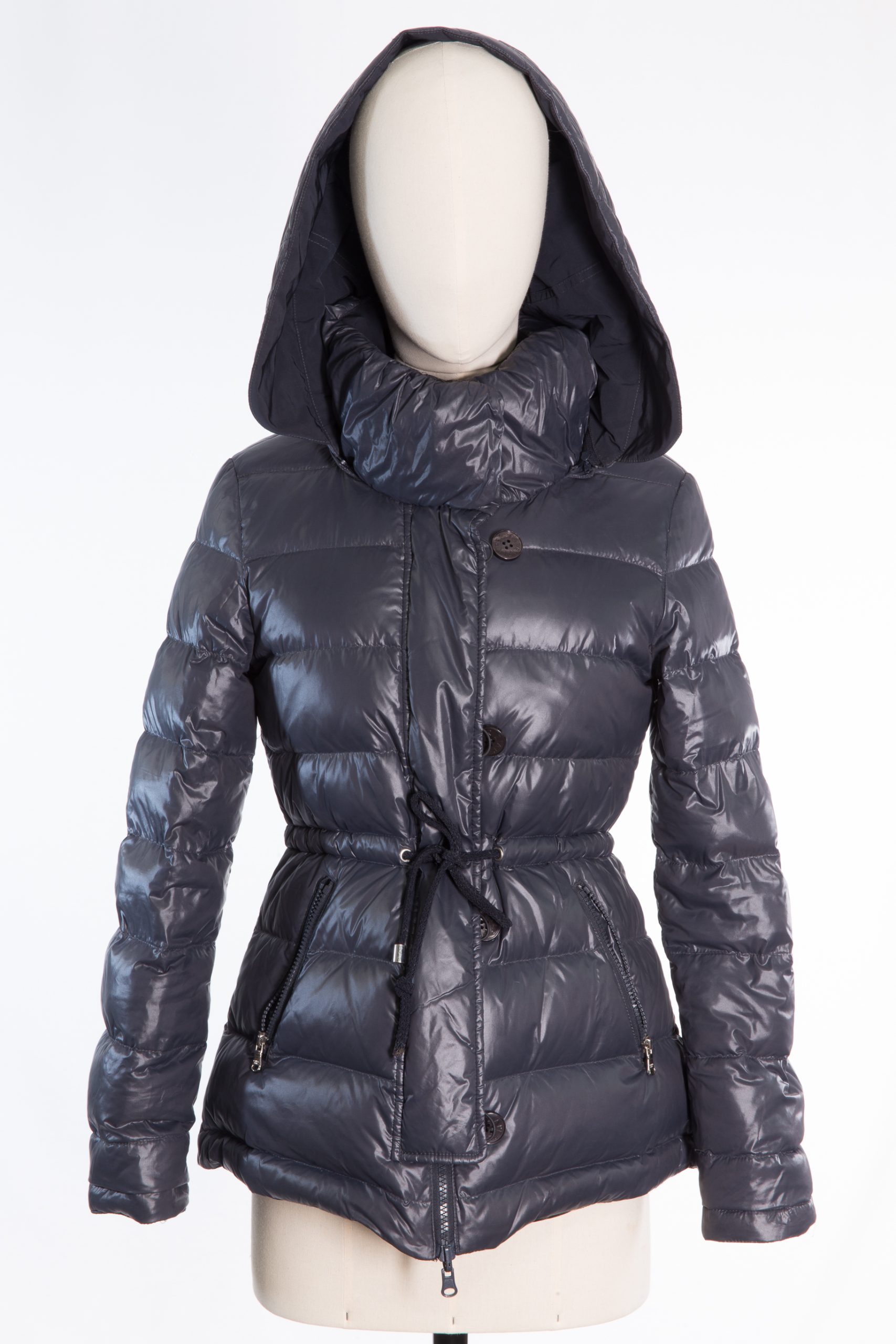 Patrizia Pepe, Firenze Reversible Down Jacket in Asphalt Grey