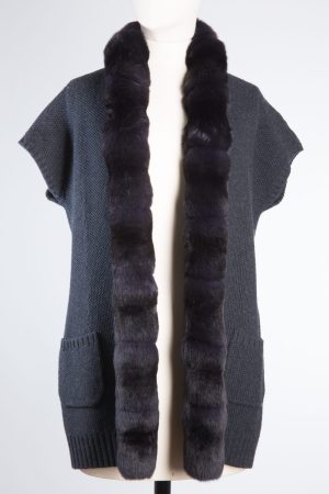 Loro Piana Baby Cashmere & Chinchilla Vest — Size S