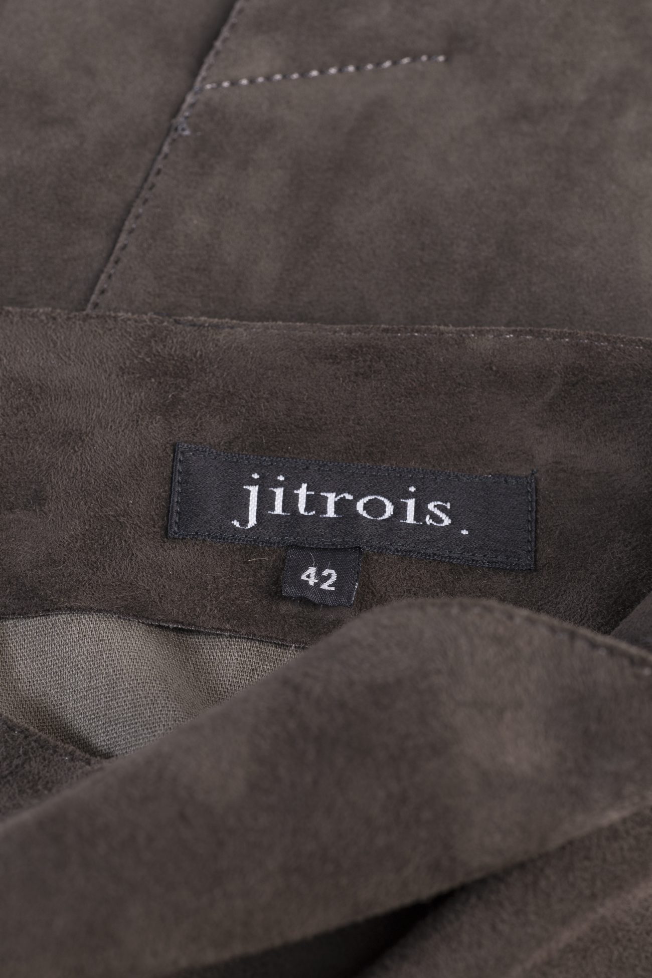 Jitrois, Paris Brown Suede Pencil Skirt