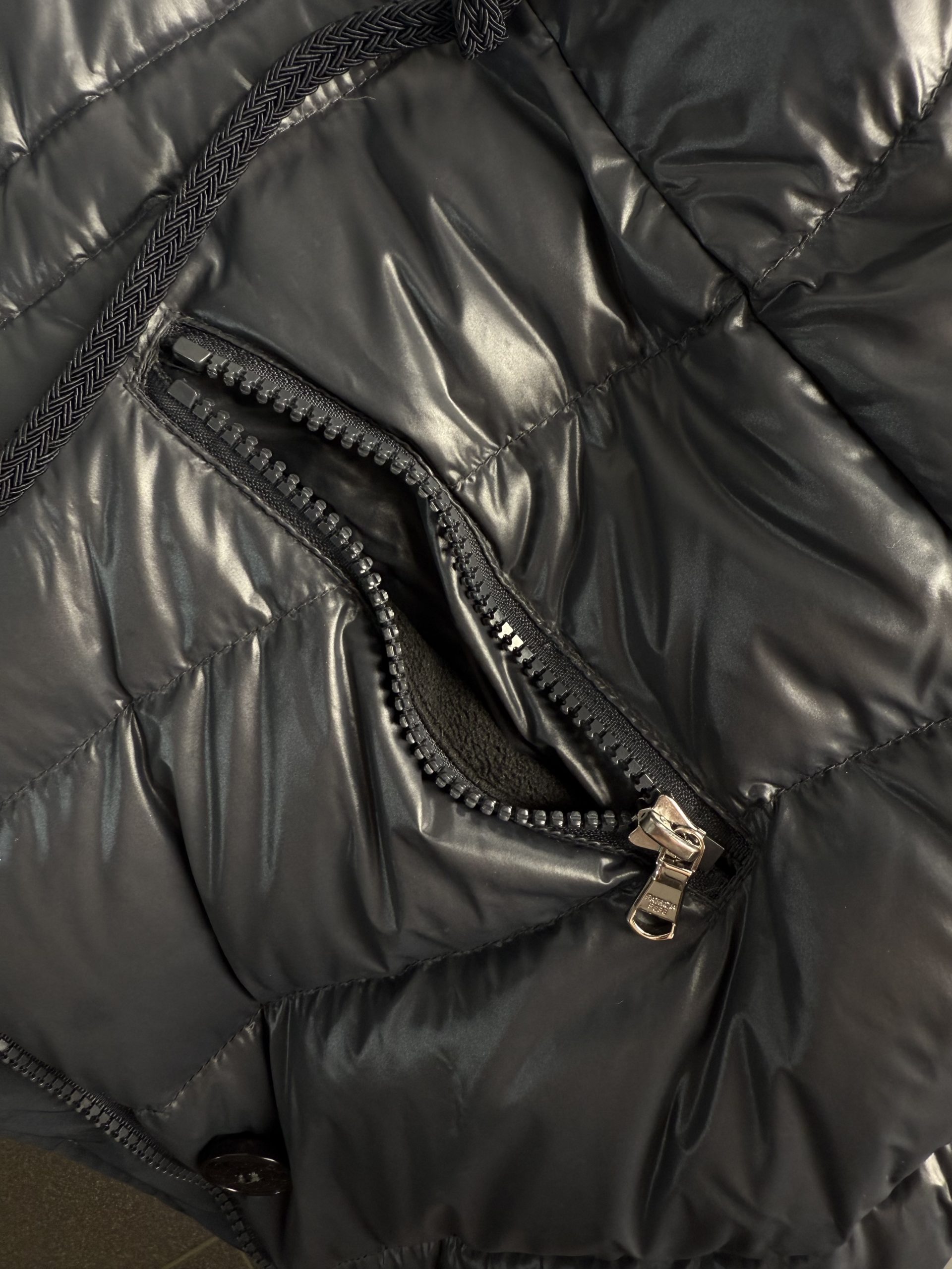 Patrizia Pepe, Firenze Reversible Down Jacket in Asphalt Grey