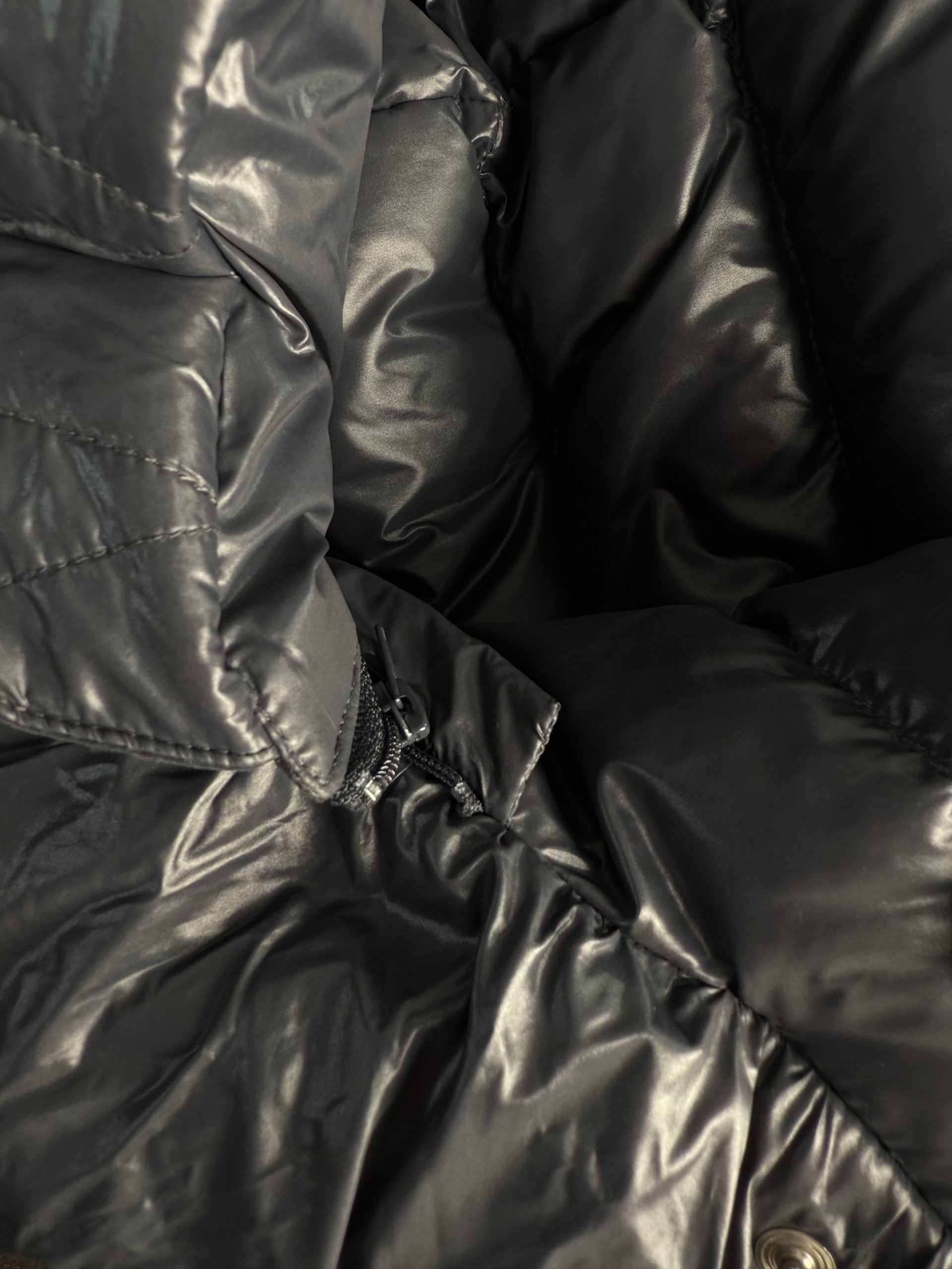 Patrizia Pepe, Firenze Reversible Down Jacket in Asphalt Grey