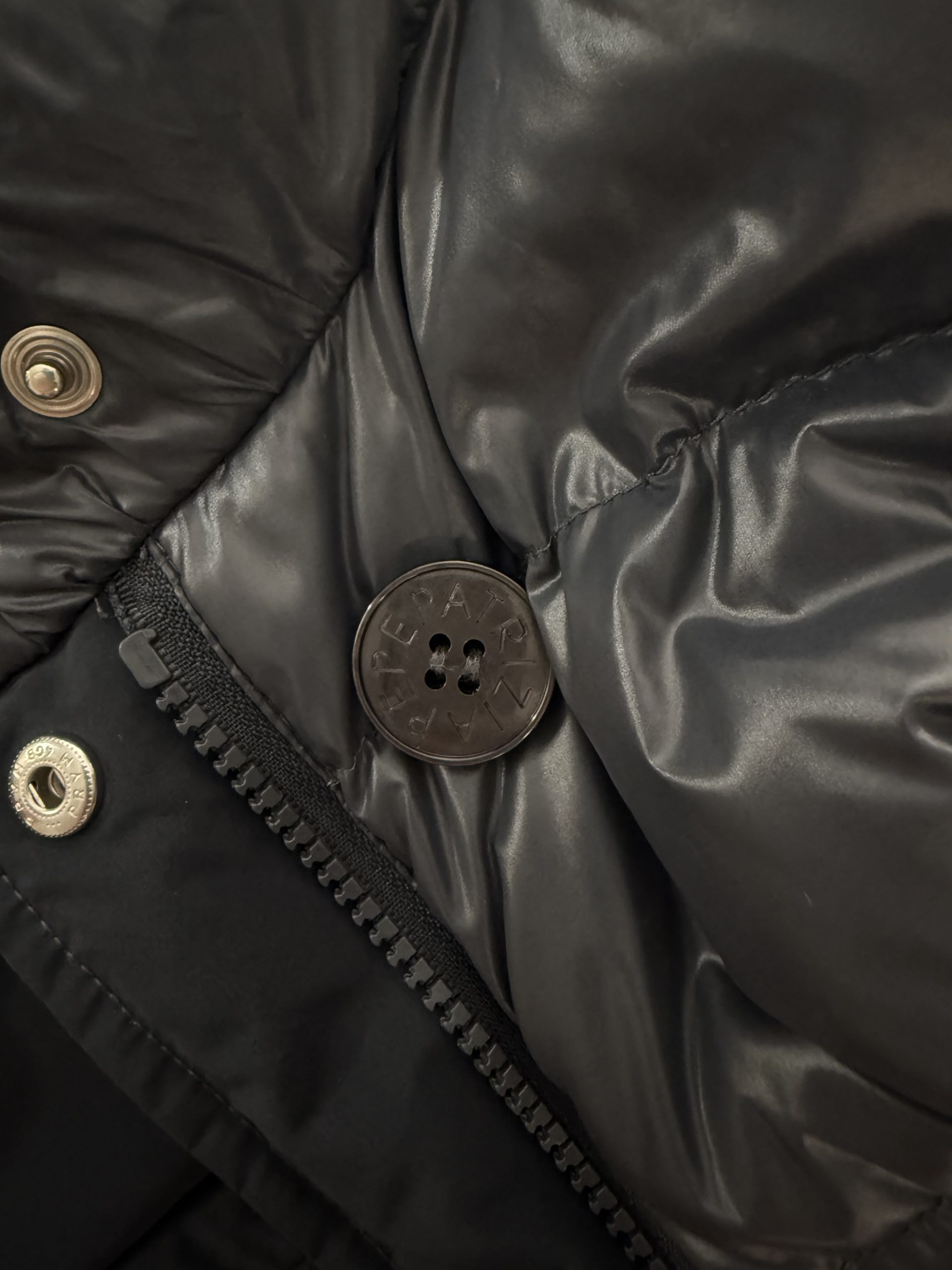 Patrizia Pepe, Firenze Reversible Down Jacket in Asphalt Grey