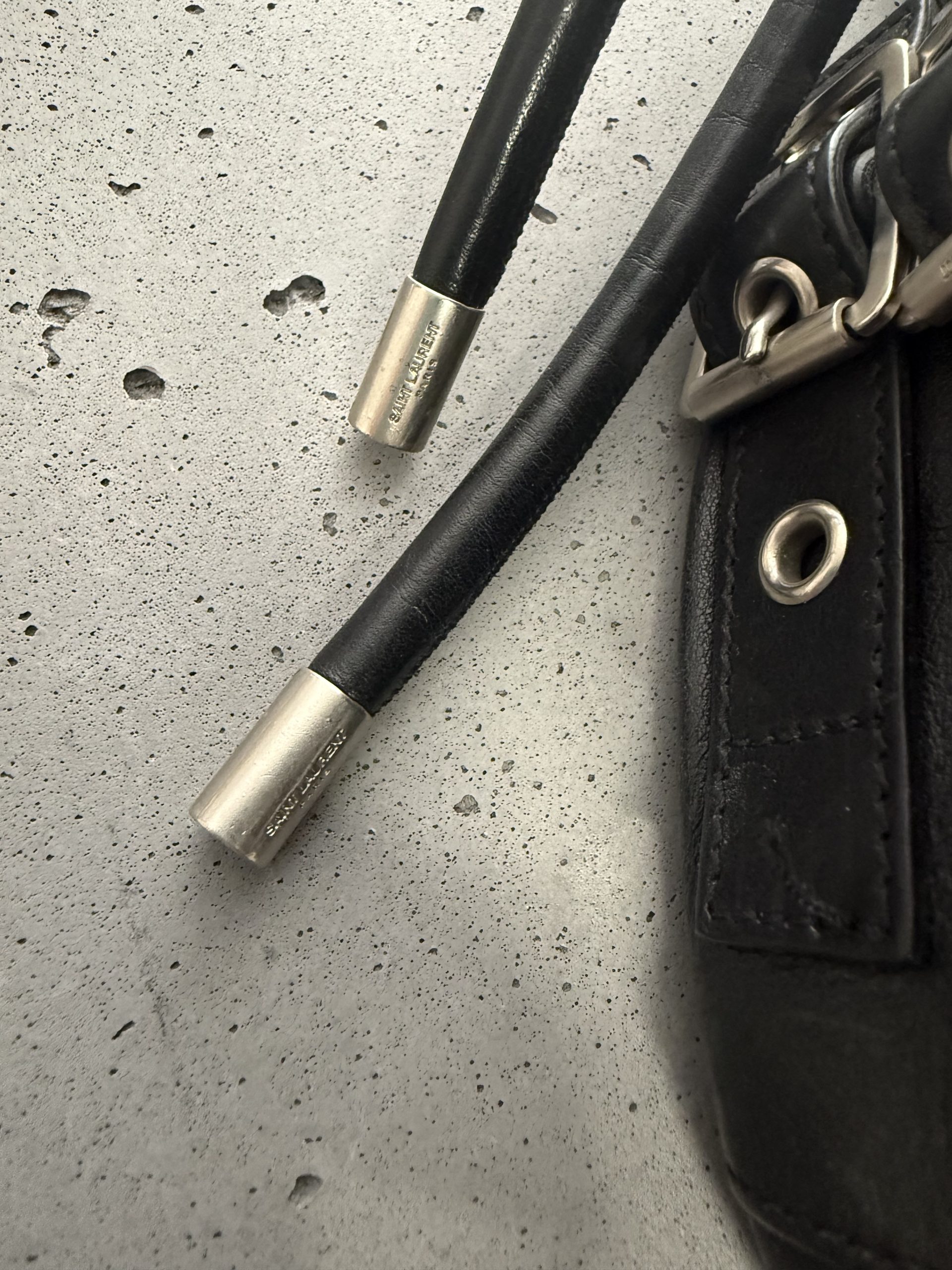 Saint Laurent Paris Black Leather Rider Bucket Bag Saint Laurent Paris Black Leather Rider Bucket Bag