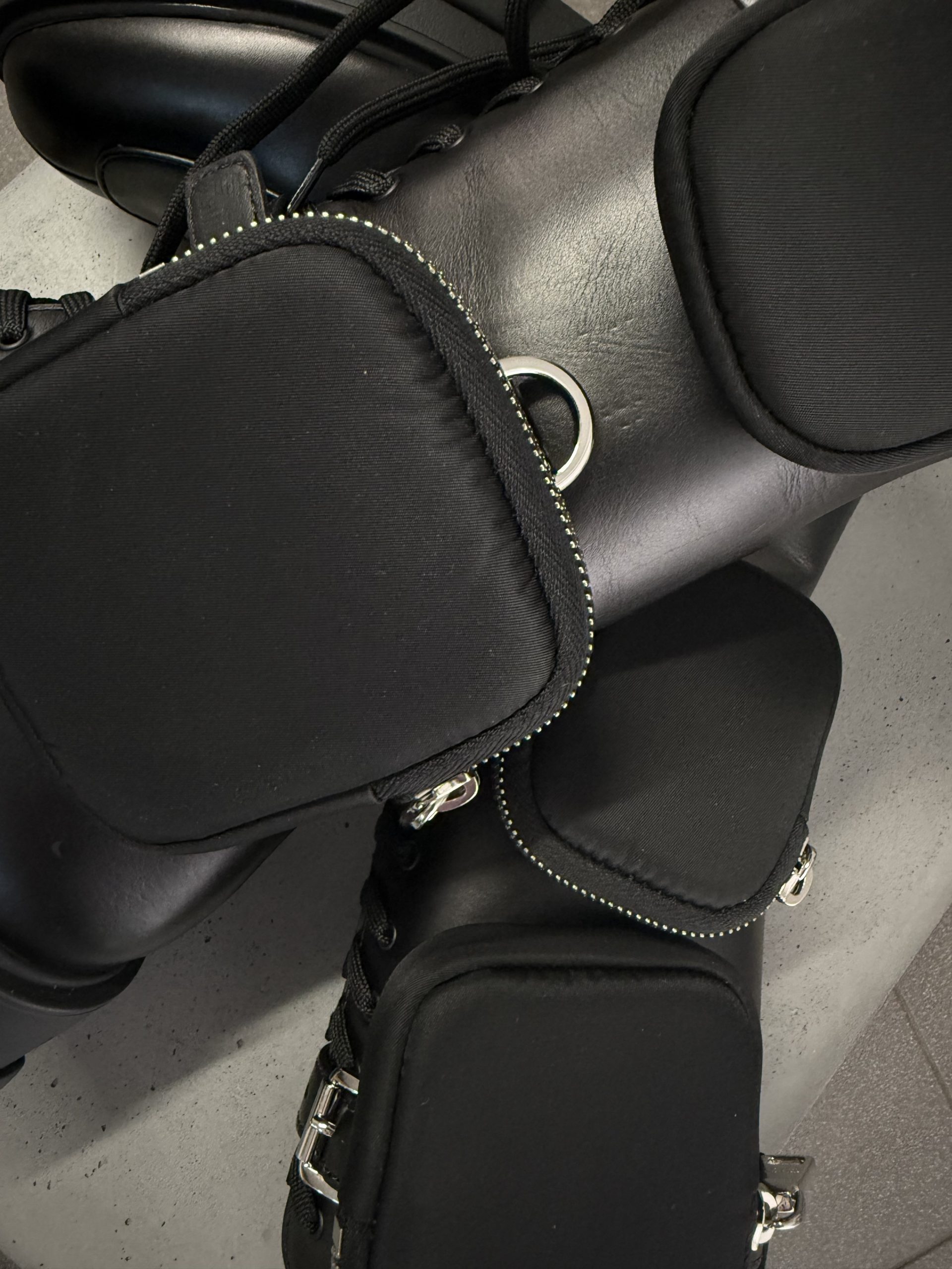 Prada, Milano High Monolith Leather Biker Boots Prada, Milano High Monolith Leather Biker Boots