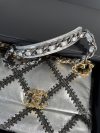 Chanel Metallic Calfskin Crochet Medium 19 Flap (Silver, 2021): Chanel Metallic Calfskin Crochet Medium 19 Flap (Silver, 2021):