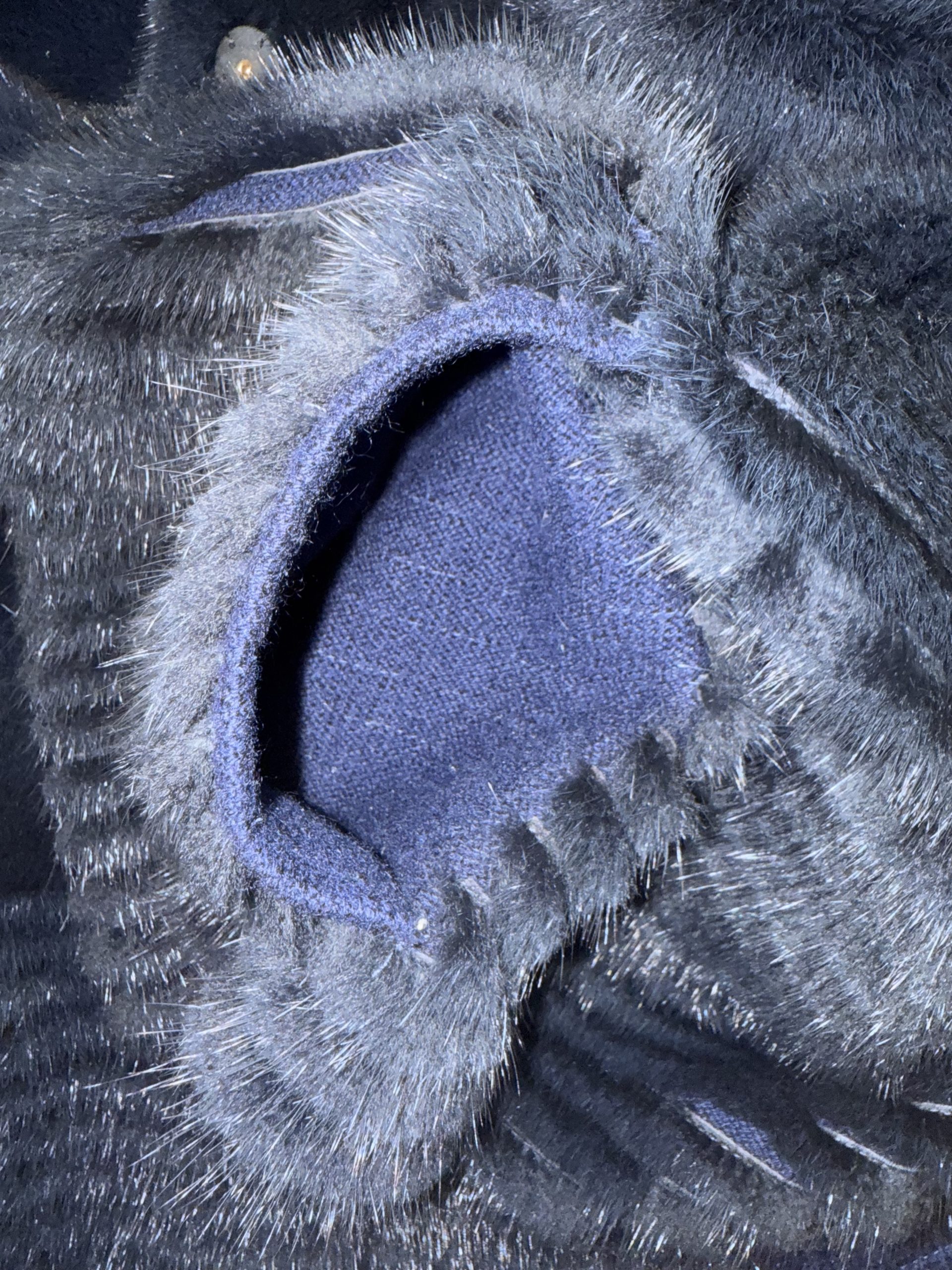 Yves SalomonLuxury dark-navy mink fur jacket with cashmere blend lining