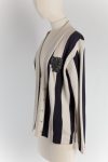 Brunello Cucinelli Embellished Striped Cashmere Cardigan Brunello Cucinelli Embellished Striped Cashmere Cardigan