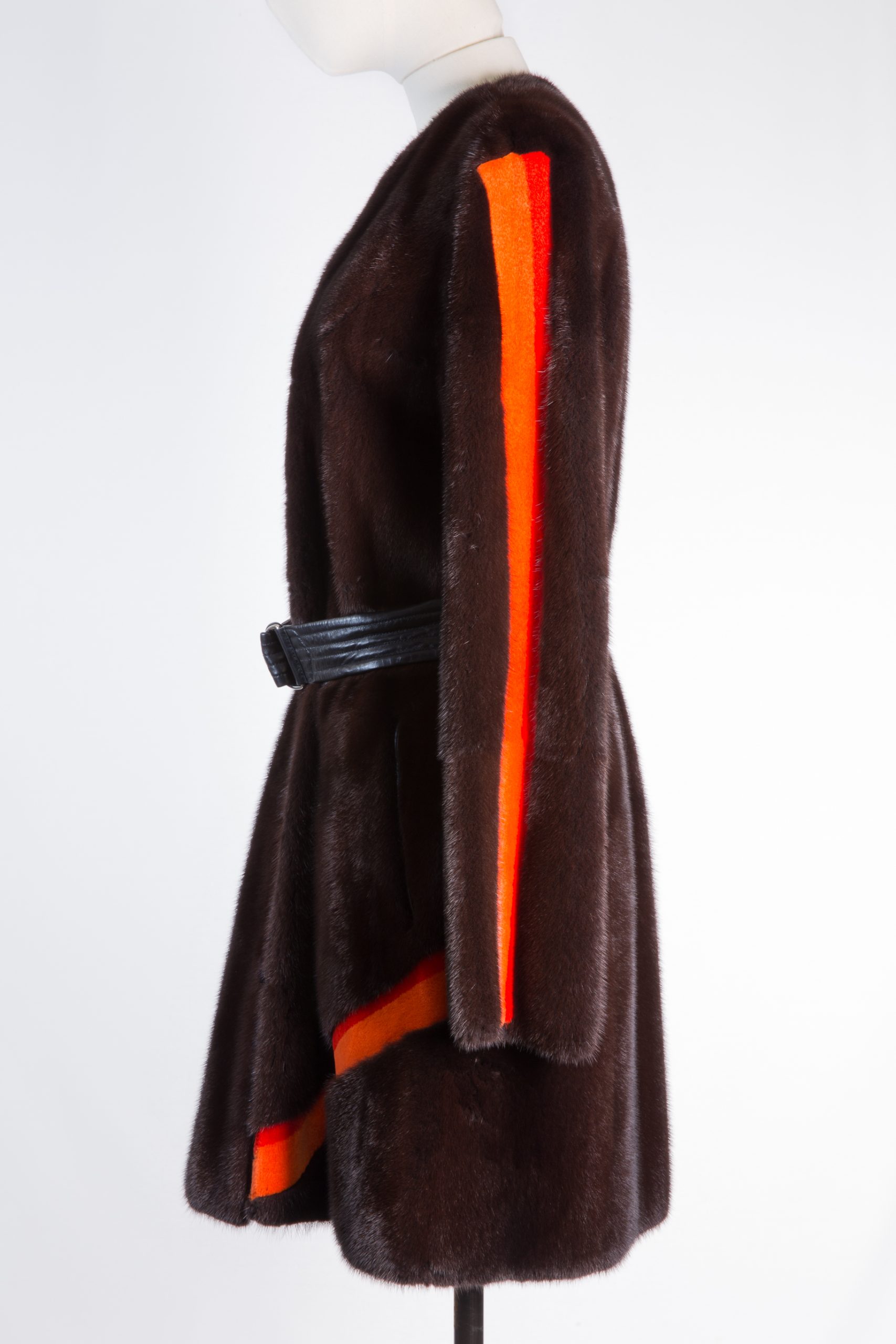 Louis Vuitton Limited Edition Reversible Mink Fur & Leather Belted Coat Louis Vuitton Limited Edition Reversible Mink Fur & Leather Belted Coat