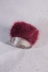 Fendi Silver-tone bracelet with Burgundy Mink Fur Fendi Silver-tone bracelet with Burgundy Mink Fur
