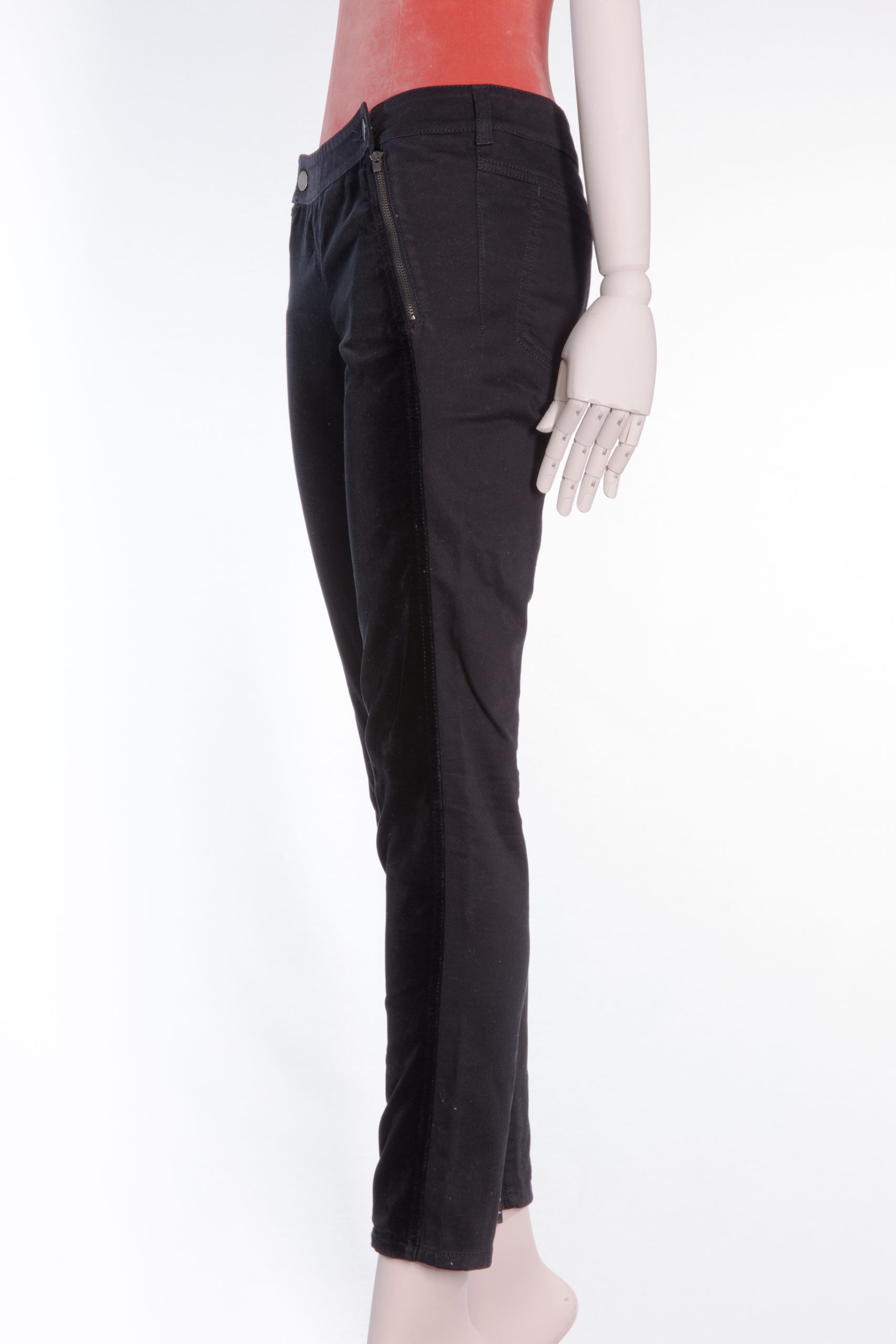 Stella McCartney Velvet-Front Skinny Trousers Stella McCartney Velvet-Front Skinny Trousers
