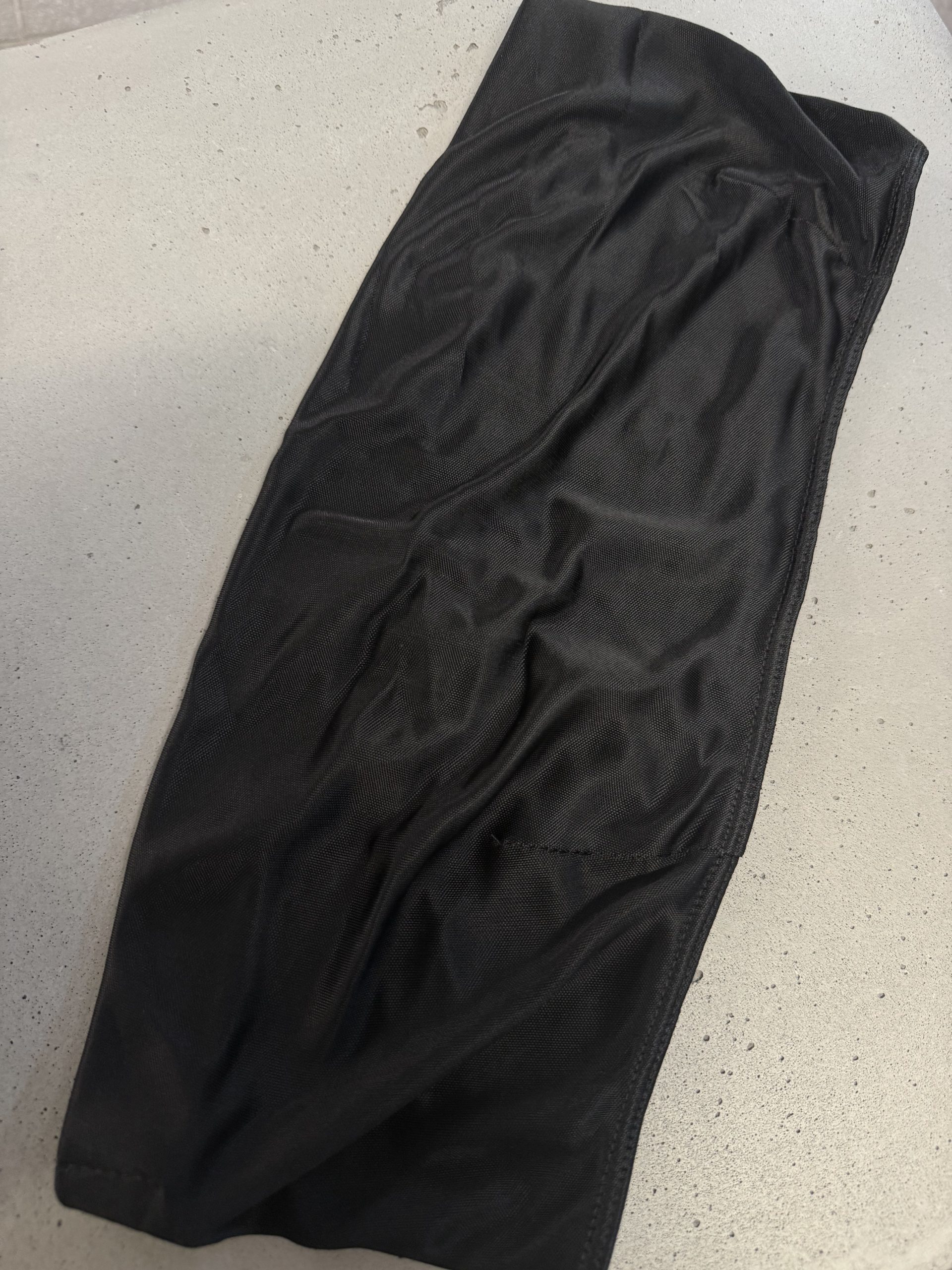 Pinko Black Cocktail Dress with Blush Feather Neckline