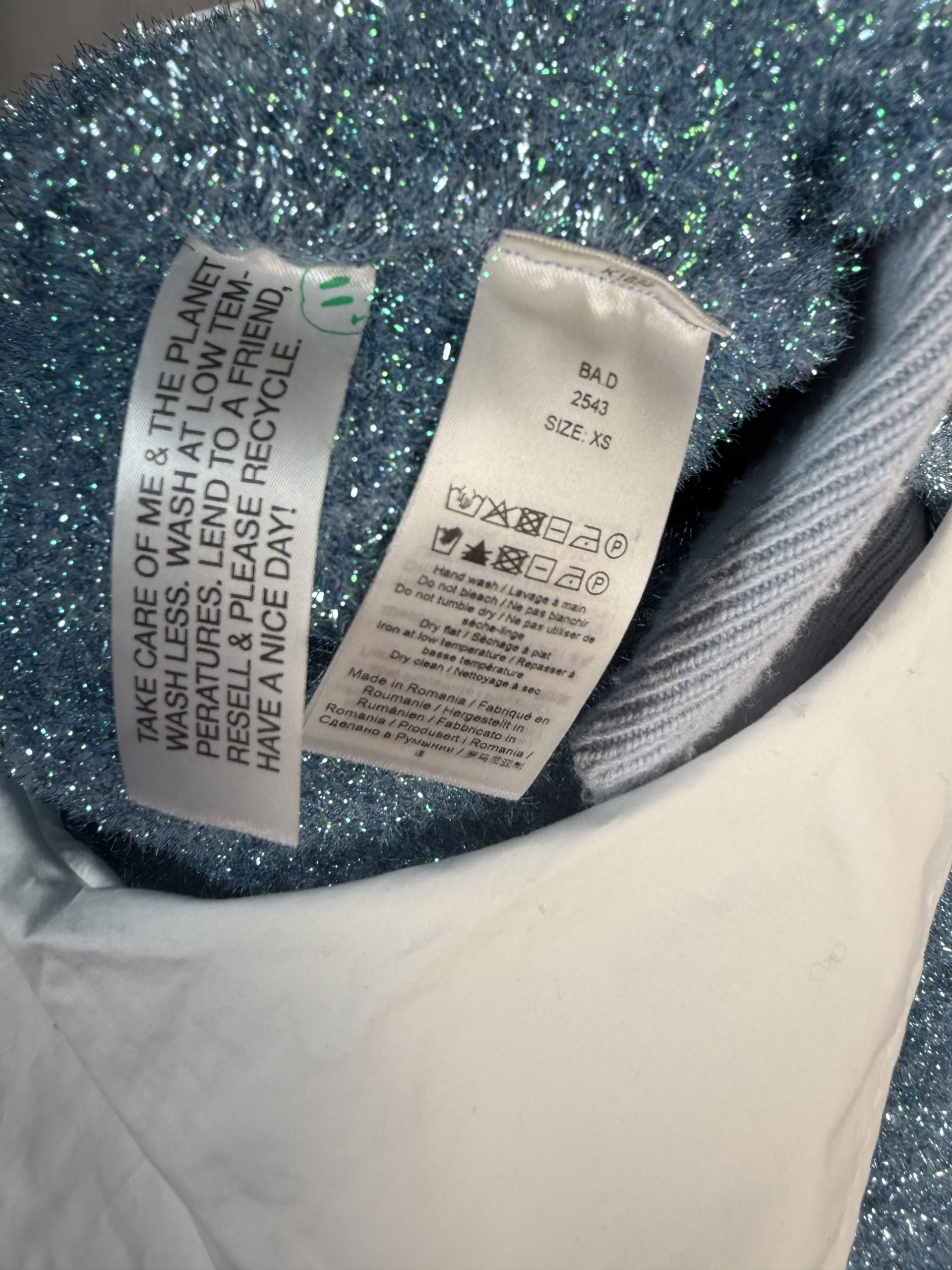 Ganni Festive Cropped Sparkling Sweater with Crystal-Flower Buttons Ganni Festive Cropped Sparkling Sweater with Crystal-Flower Buttons